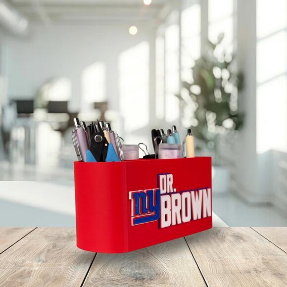 Personalized New York Giants Desk Organizer, Giants Gift, Giants Office Gift - Picture 9 of 10